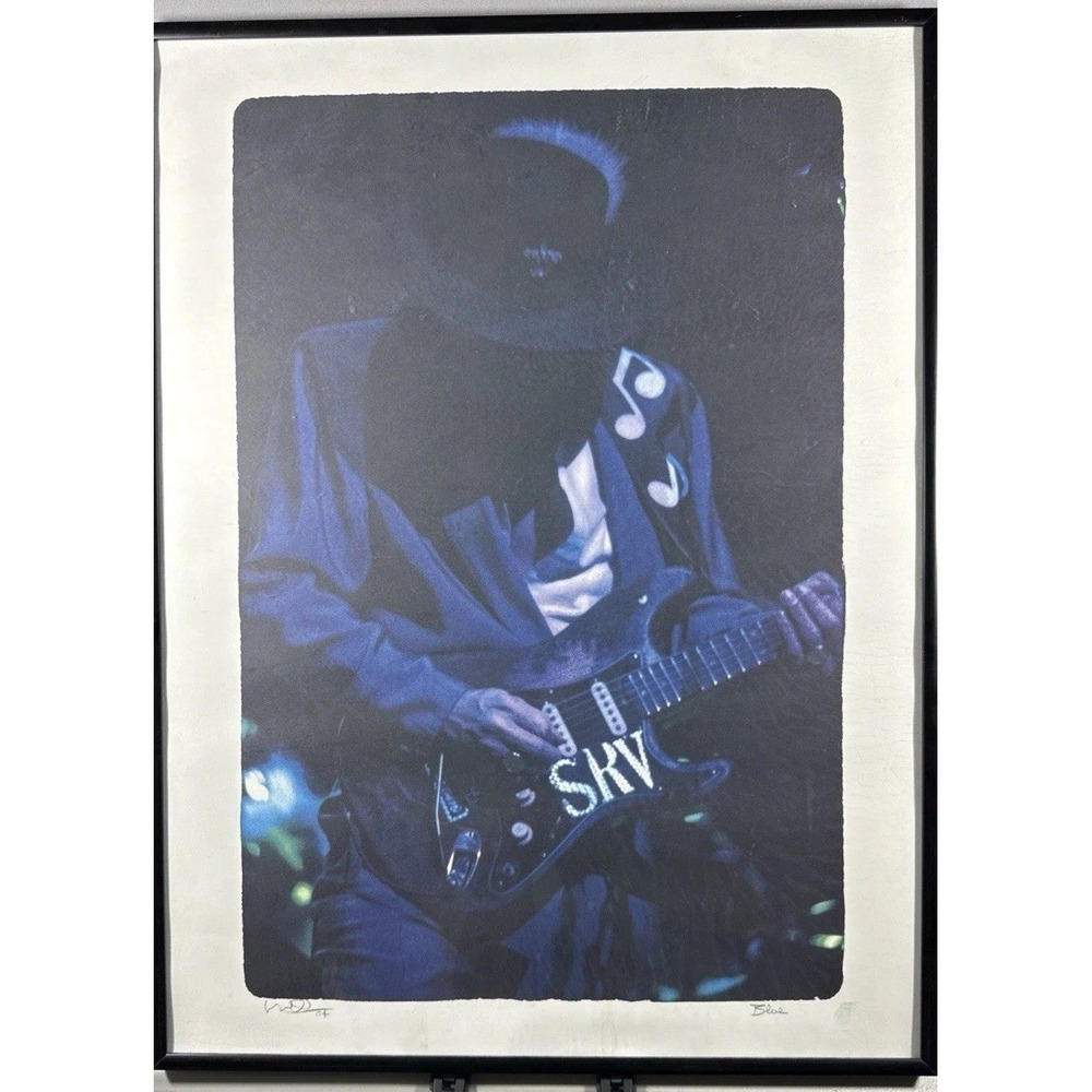 Stevie Ray Vaughan W.A. Williams Signed 2004 Fine Art Print Blue SRV